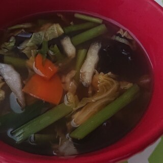 キクラゲの野菜スープ